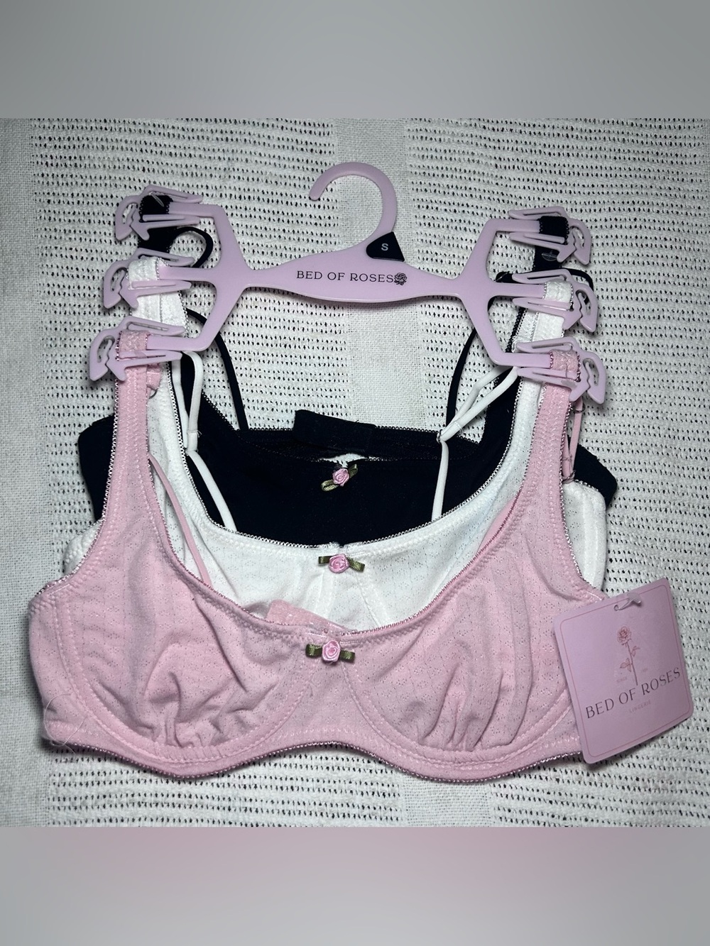 New Bed of Roses Coquette Dainty Small Bras 3-pack